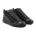 Balenciaga // High Top Lizard Texture Sneaker // Black (Euro: 45)