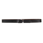 The Baronet Belt // Black + Brown (S)