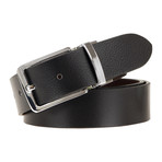 The Baronet Belt // Black + Brown (S)