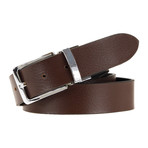 The Baronet Belt // Black + Brown (S)