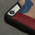 Panel Camo Phone Case // iPhone 6/6S (Red + Blue)