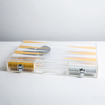 Lucite Backgammon // Yellow + White