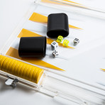 Lucite Backgammon // Yellow + White