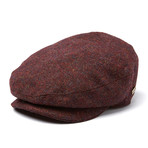 British Peebles Flat Cap // Vino Marl (S)