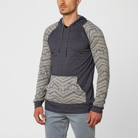 Raglan Sleeve Knit Hoody // Heather Navy (S)