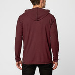 Henley Knit Hoody // Burgundy (L)