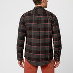 Long Sleeve Flannel Shirt // Dark Grey + Grey (L)