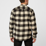 Long Sleeve Flannel Shirt // Ecru (S)