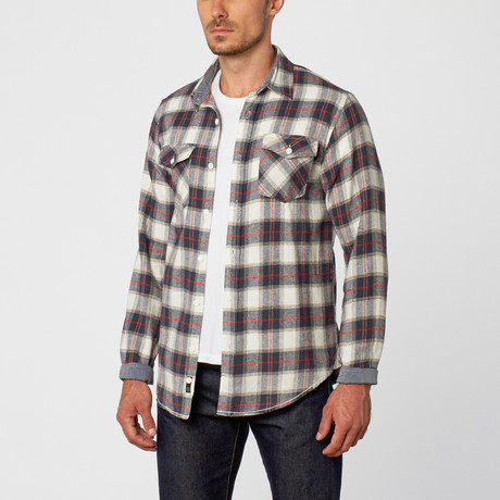 Long Sleeve Flannel Shirt // Natural (S)