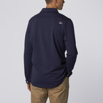 Spenglish // Long Sleeve Knit Shirt // Navy (2XL)