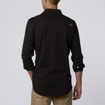 Long Sleeve Knit Shirt // Black (XL)
