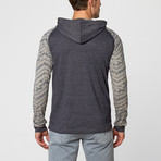 Raglan Sleeve Knit Hoody // Heather Navy (2XL)