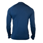 Bamboo Merino Henley Shirt // Navy Blue (XL)