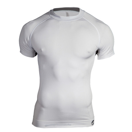 Short Sleeve Body Mapped Base Layer // White (Extra Small/Small)