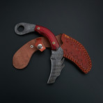 Damascus Karambit Knife + Pouch // KBT-22