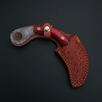 Damascus Karambit Knife + Pouch // KBT-22