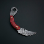 Damascus Karambit Knife + Pouch // KBT-22