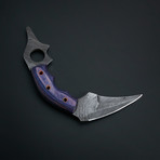 Damascus Karambit Knife + Pouch // KBT-21