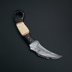 Damascus Karambit Knife + Pouch // KBT-17