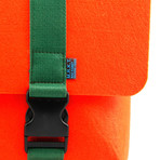 Peter Messenger // Felt + Nylon (Sweet Tangerine + Navy Blue)