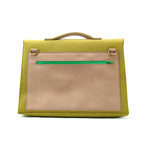 Mateo Briefcase (Olive Green + Teak)