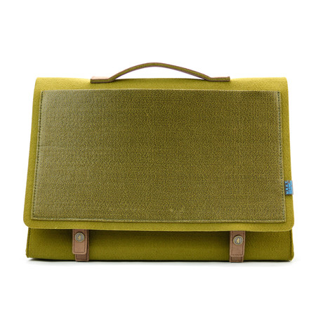 Mateo Briefcase (Olive Green + Teak)