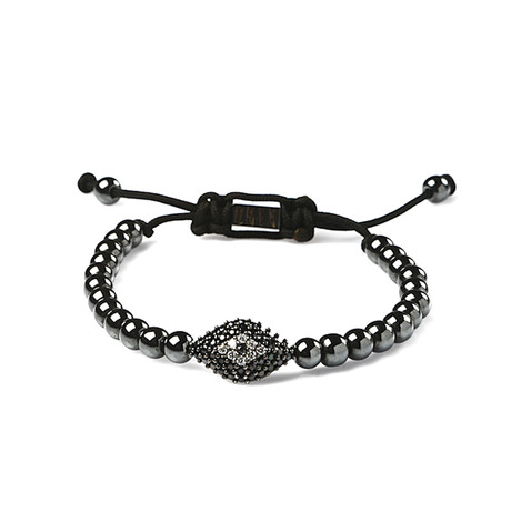 Eye Macrame Bracelet (Gunmetal)