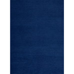 Washable Rug + Nonslip Pad // Solid Navy Blue Chenille (5' x 7')