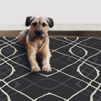 Washable Rug + Nonslip Pad // Amara Black (5' x 7')