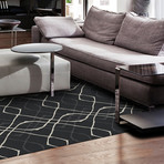 Washable Rug + Nonslip Pad // Amara Black (5' x 7')