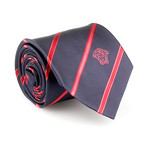 Jayson Silk Tie // Navy + Red Stripe