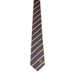 Jayson Silk Tie // Navy + Orange Stripe