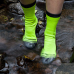 Waterproof Hi-VZ Crew Sock // Neon Yellow (S-M)