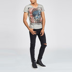 Skull Tee // Light Grey (S)