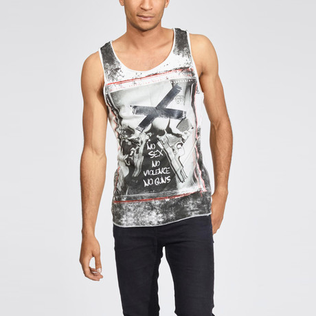 Two Guns Muscle Tank // Off White (S)