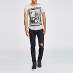 Stop + Pay Tee // Light Grey (S)