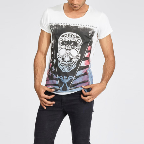 Colored Skull Tee // Blue (S)