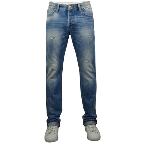 Arik Faded Straight Fit Jean // Light Stone (28WX32L)