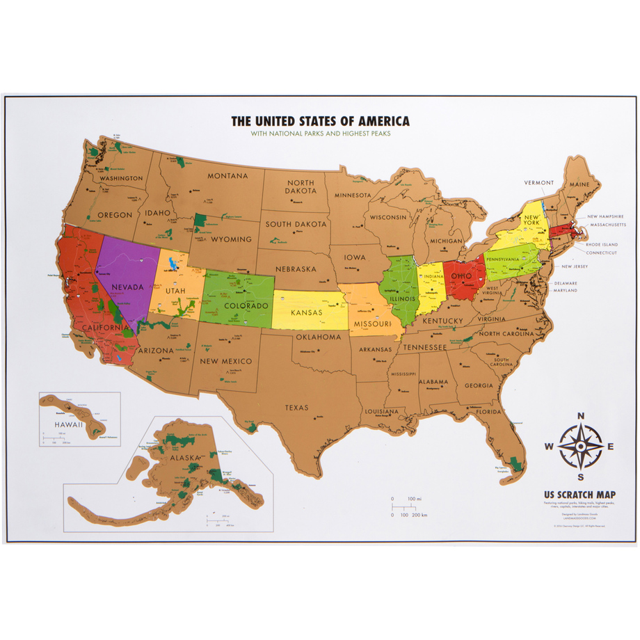 Landmass Goods Scratch Off Maps Touch of Modern
