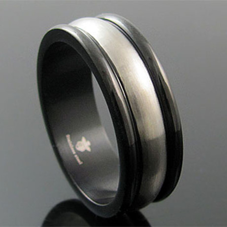 Brushed + Polished Ring (Size 8)