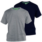 Fenton Crew Neck Tee // Navy + Grey // Set Of 2 (S)
