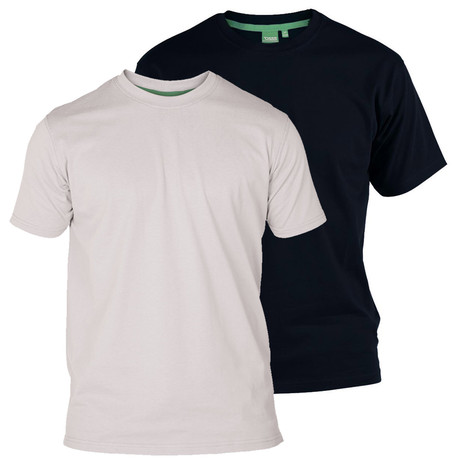 Fenton Crew Neck Tee // Black + White // Set Of 2 (S)