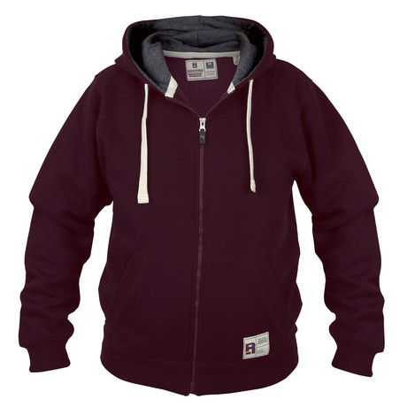 Stacker Hooded Sweatshirt // Burgundy (S)
