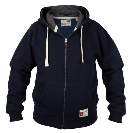 Stacker Hooded Sweatshirt // Navy (S)