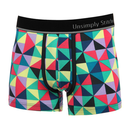 No Show Trunk // Triangles // Green + Yellow + Lavender (S(28"-30"))