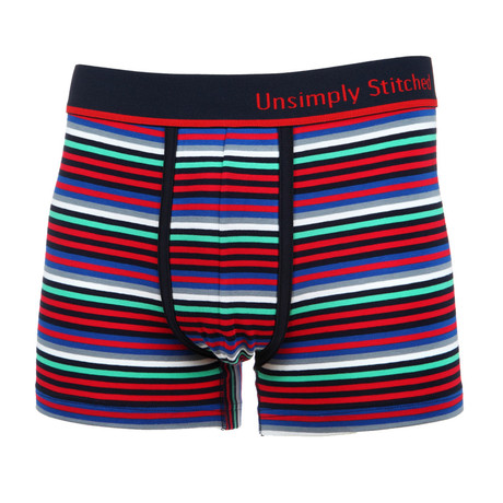 No Show Trunk // Stripe // Red + Blue + Green (S(28"-30"))