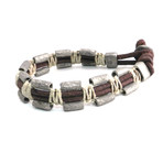 Serpentine Hemp + Pewter Bracelet