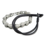 Bike + Leather Bracelet // Set of 2