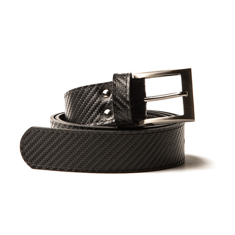 Carbon + Leather Belt (Small)