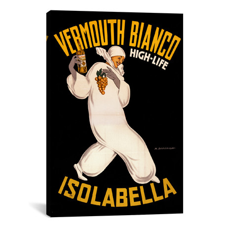 Isolabella Vermouth Bianco // Marcello Dudovich (18"W x 26"H x 0.75"D)